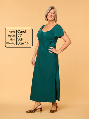 Carly - Sweetheart Midaxi Dress - Green